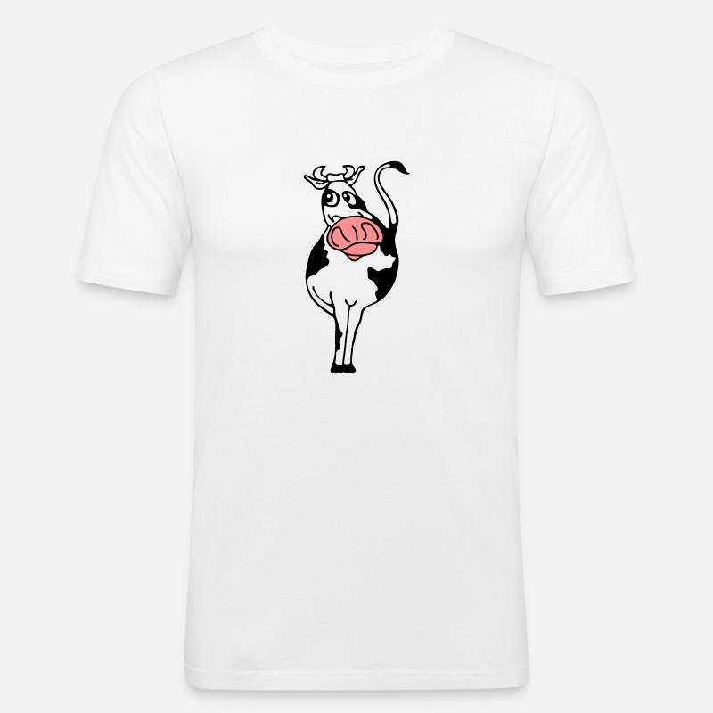 bull - Men's Slim Fit T-Shirt - white