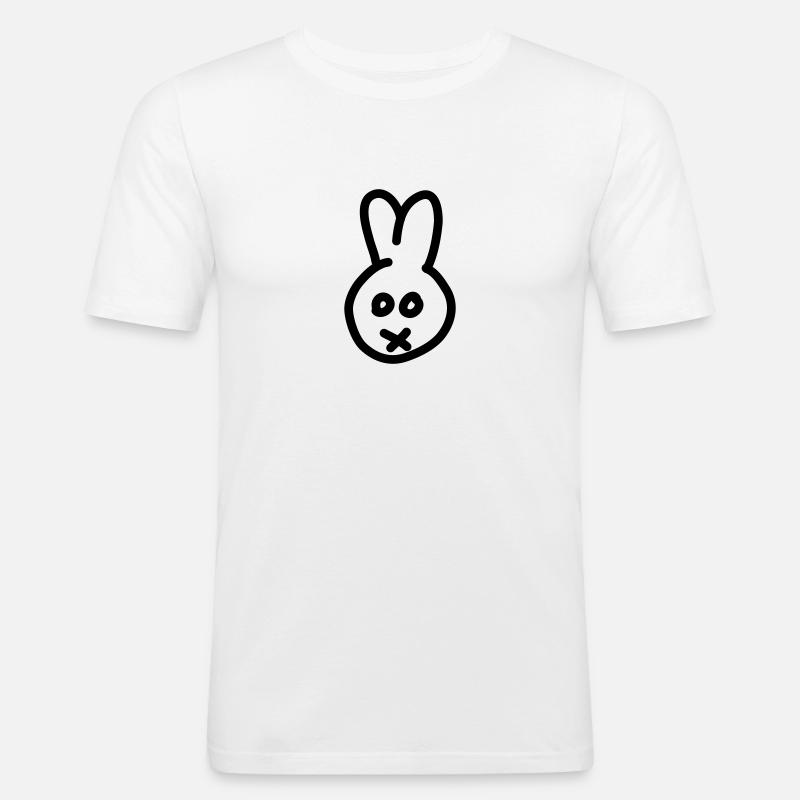Bunny - Männer Slim Fit T-Shirt - Weiß