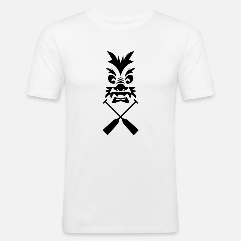 Drachenboot Drache Paddel 1c - Männer Slim Fit T-Shirt - Weiß
