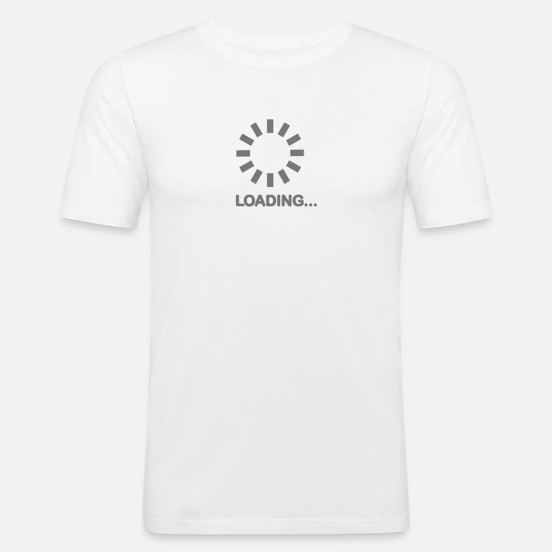 Loading - Männer Slim Fit T-Shirt - Weiß