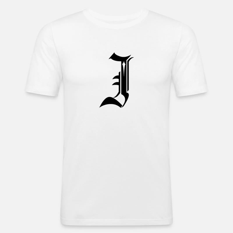 J - Men's Slim Fit T-Shirt - white