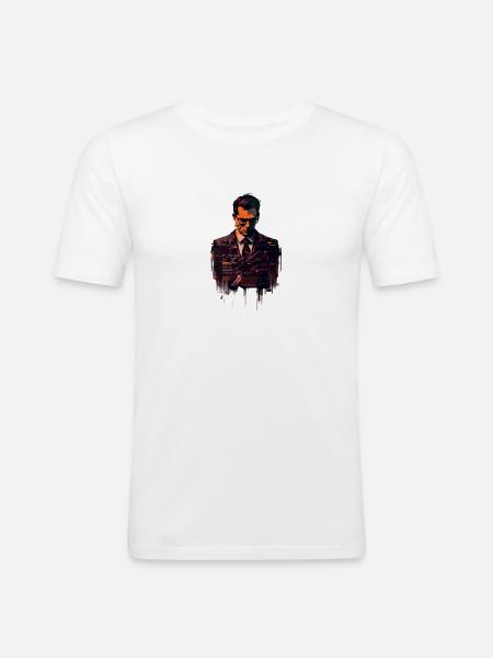 Cyber Men - Men's Slim Fit T-Shirt - white