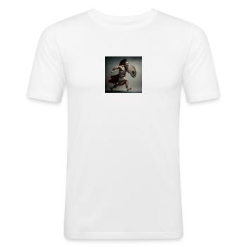 Spartan - Männer Slim Fit T-Shirt - Weiß - Vorne - Nik (191cm)