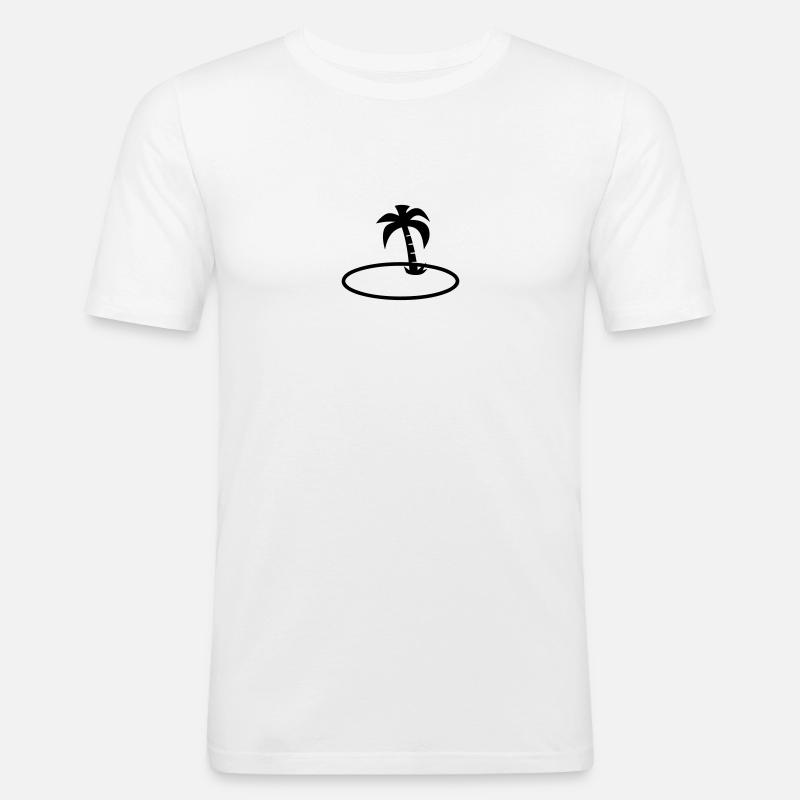 Urlaub - Männer Slim Fit T-Shirt - Weiß