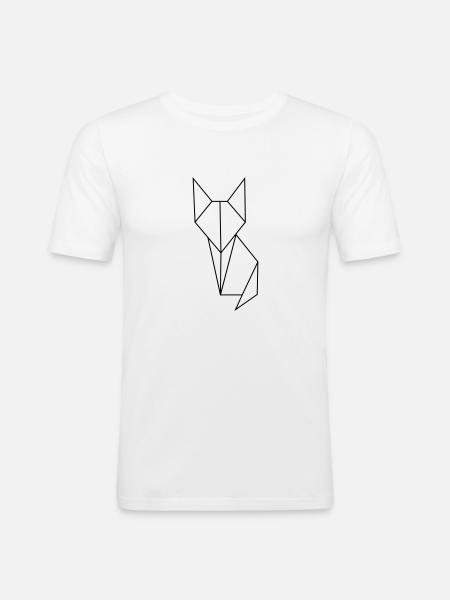 Cat - Men's Slim Fit T-Shirt - white
