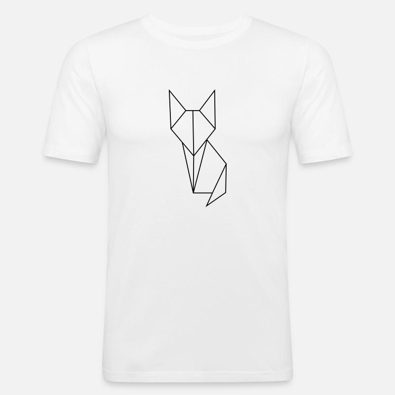 Katze - Männer Slim Fit T-Shirt - Weiß