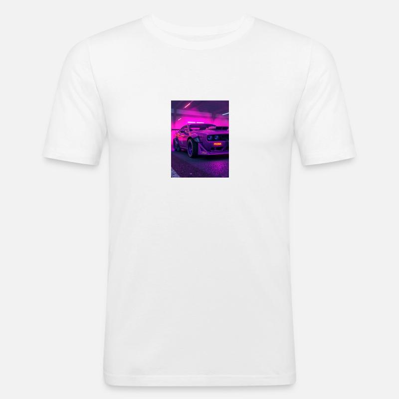 phonk drift - Männer Slim Fit T-Shirt - Weiß