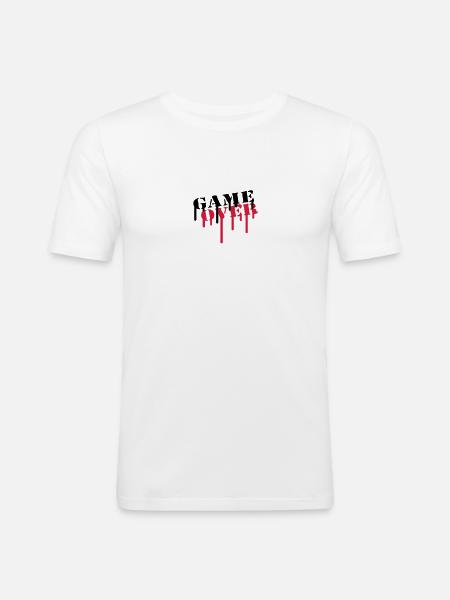 game_over - T-shirt près du corps Homme - blanc