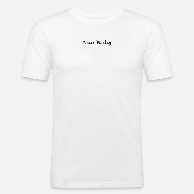Basic - Vacee Monkey - Men's Slim Fit T-Shirt - white