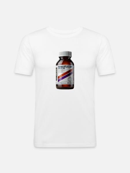 Makatussin Codiene mit modernem Design - Männer Slim Fit T-Shirt - Weiß