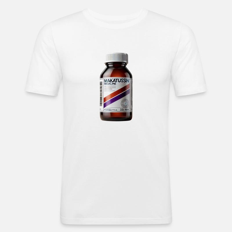 Makatussin Codiene mit modernem Design - Männer Slim Fit T-Shirt - Weiß