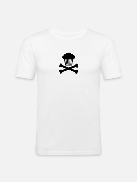 Cupcakes N´Bones - Men's Slim Fit T-Shirt - white