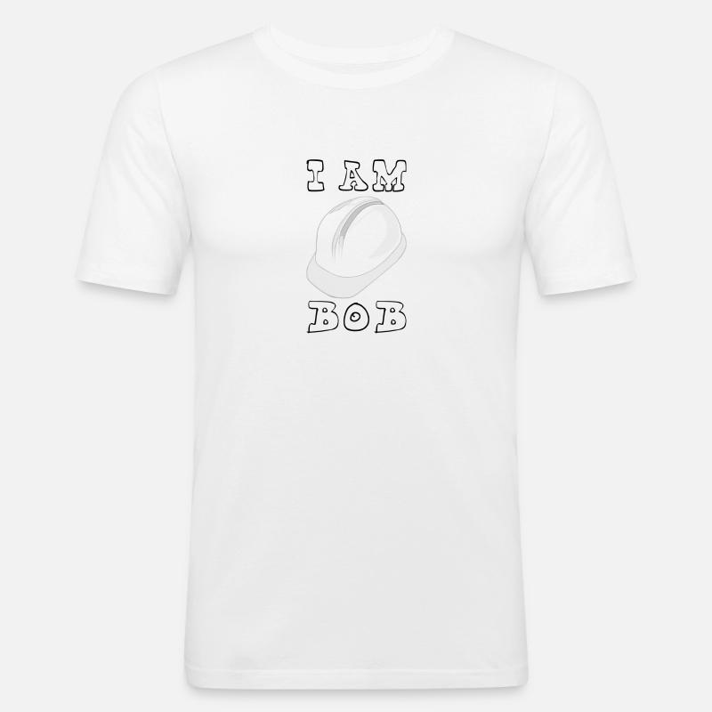 I am Bob! - Männer Slim Fit T-Shirt - Weiß