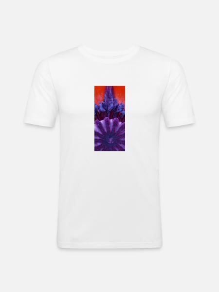 Flower - Männer Slim Fit T-Shirt - Weiß