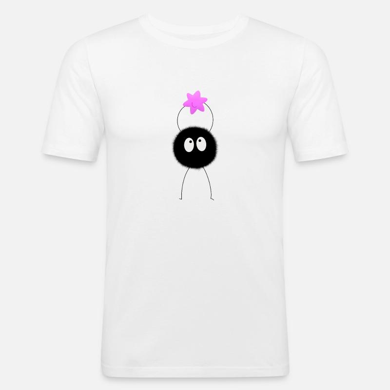 Ruß Sprite Stern - Männer Slim Fit T-Shirt - Weiß