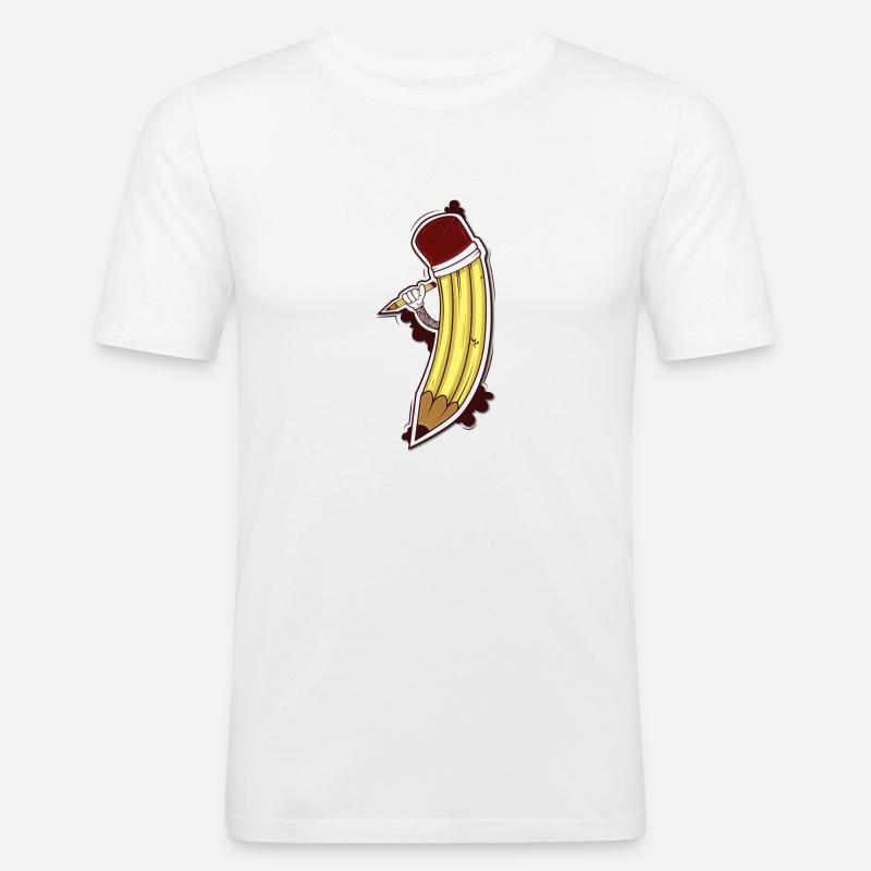 Ein Bleistift bringt einen Bleistift - Männer Slim Fit T-Shirt - Weiß