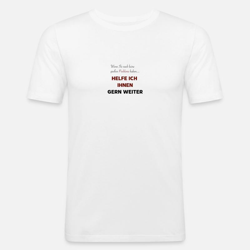 Problems - Men's Slim Fit T-Shirt - white