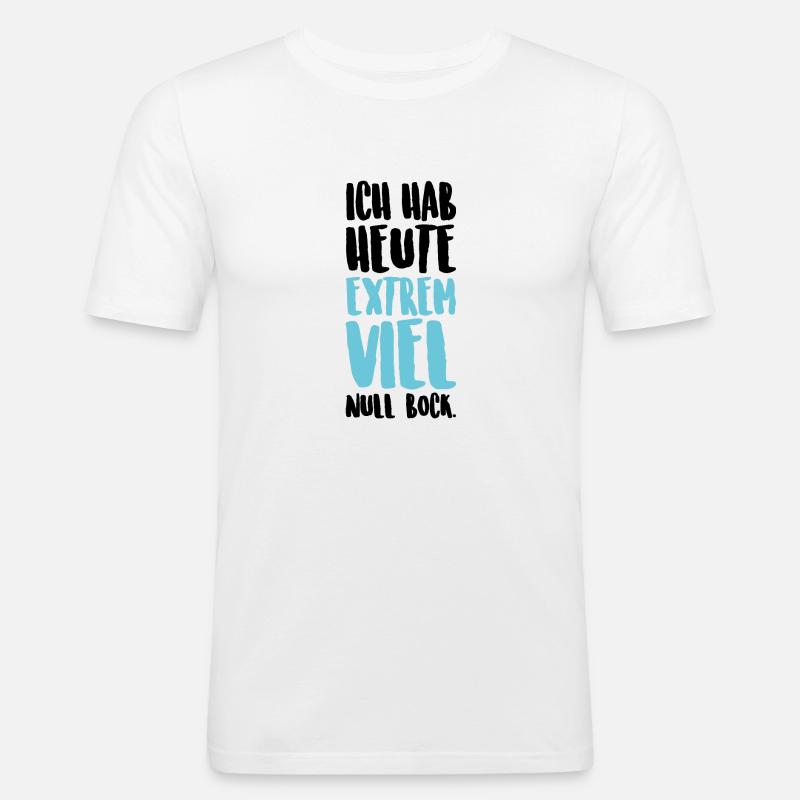 Kein Bock - Männer Slim Fit T-Shirt - Weiß