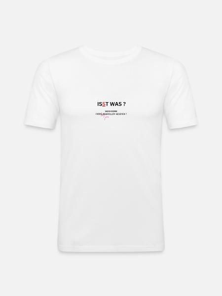 Übergewicht, witziges Shirt - Männer Slim Fit T-Shirt - Weiß