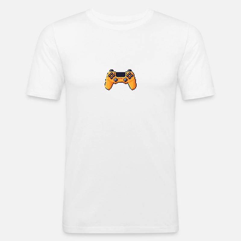 gaming controller - Männer Slim Fit T-Shirt - Weiß