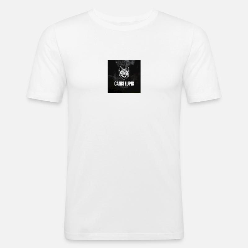 CANIS LUPIS - Männer Slim Fit T-Shirt - Weiß