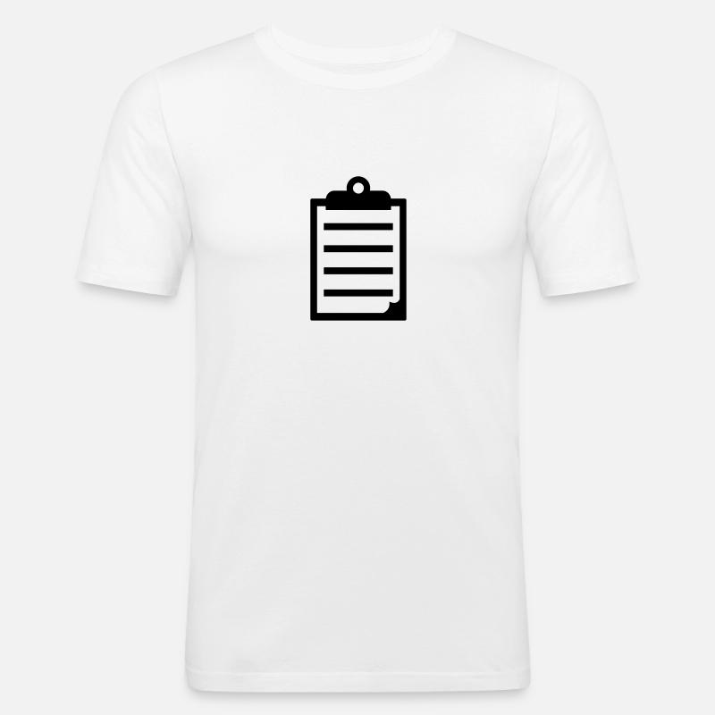 Clipboard - Männer Slim Fit T-Shirt - Weiß
