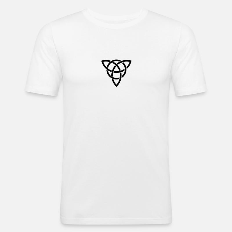 triquetra - Männer Slim Fit T-Shirt - Weiß