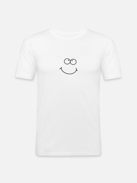 up look - Men's Slim Fit T-Shirt - white