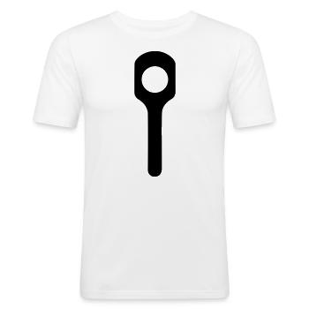 Werkzeug - Männer Slim Fit T-Shirt - Weiß - Vorne - Nik (191cm)