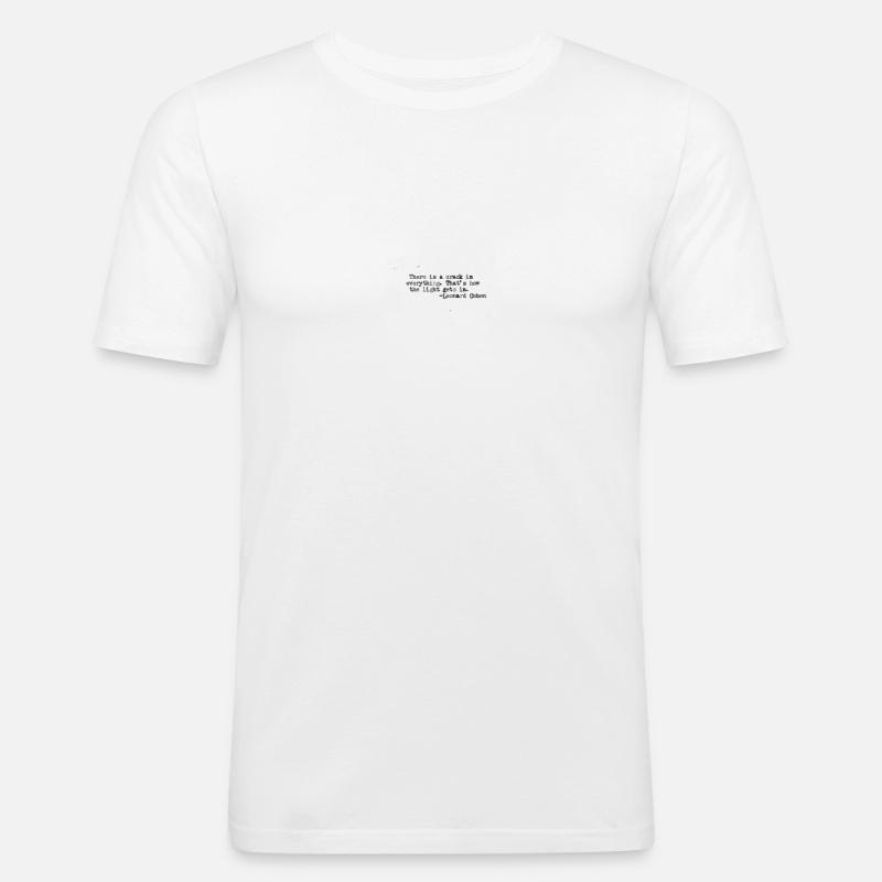 Quotedesign - Leonard Cohen - Men's Slim Fit T-Shirt - white