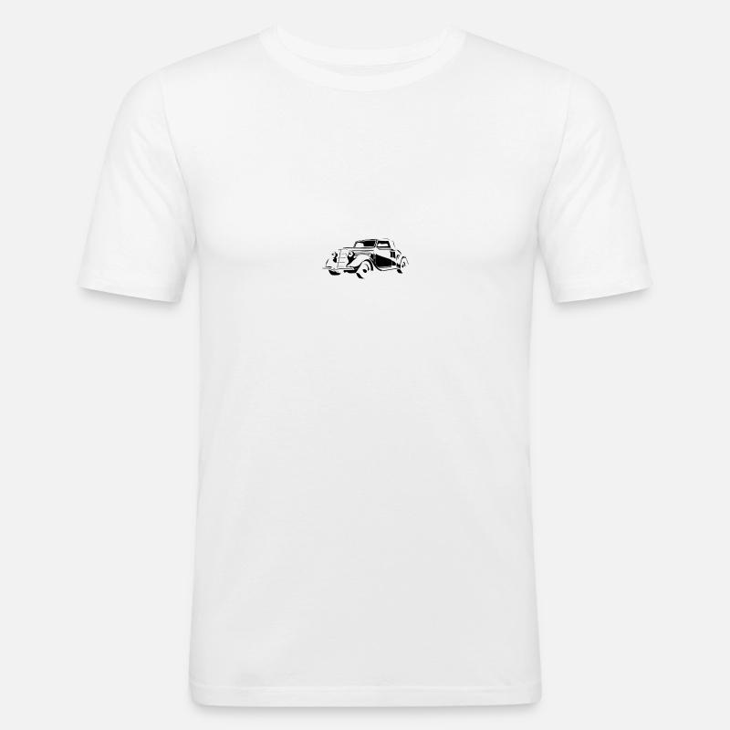 Oldtimer - Männer Slim Fit T-Shirt - Weiß