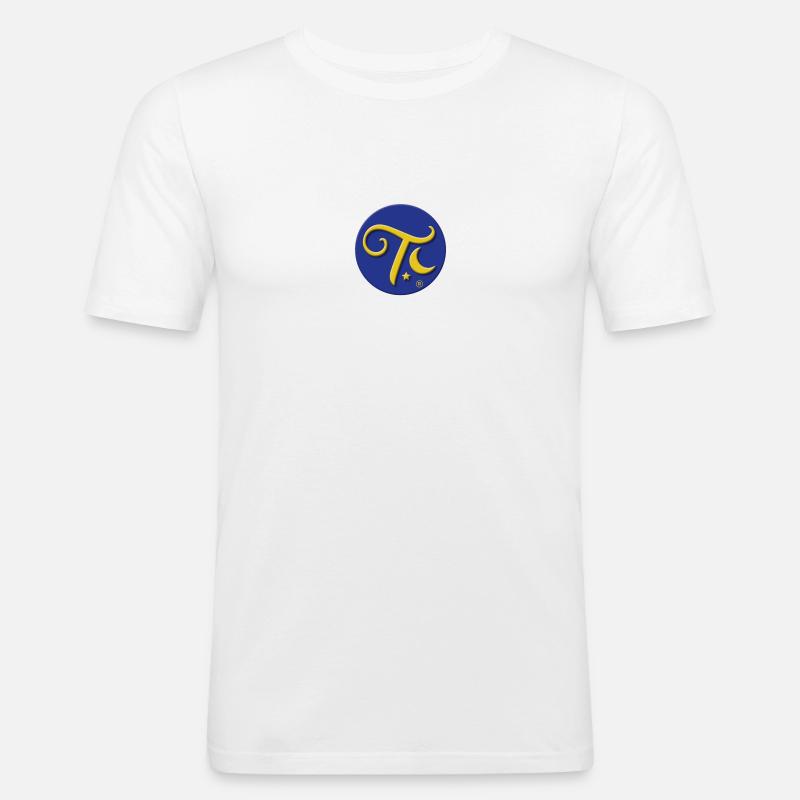 TAROCCHI CARMELA LOGO - Maglietta aderente da uomo - bianco