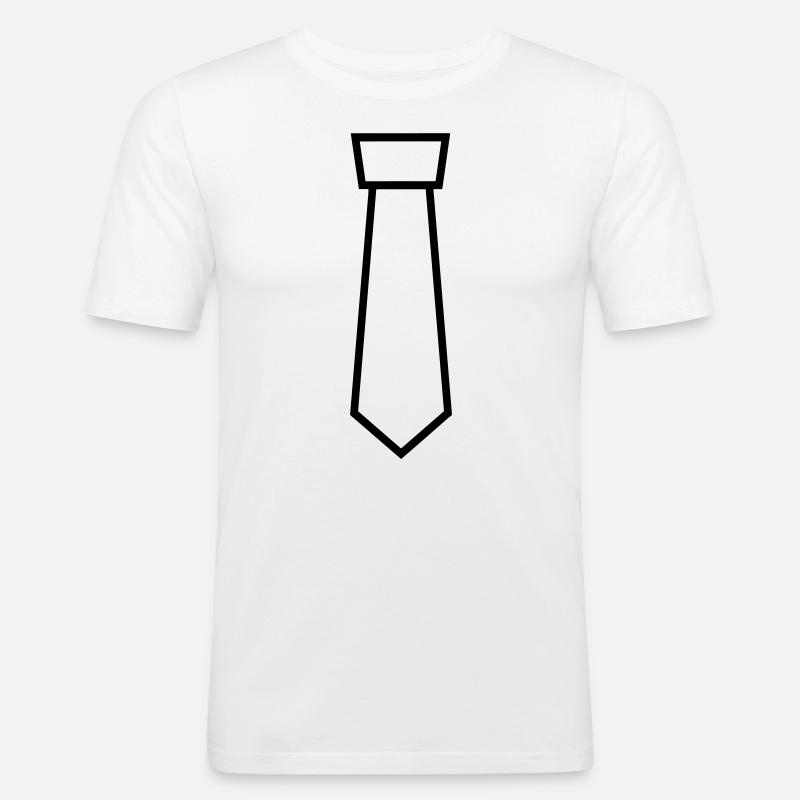 Binden - Männer Slim Fit T-Shirt - Weiß