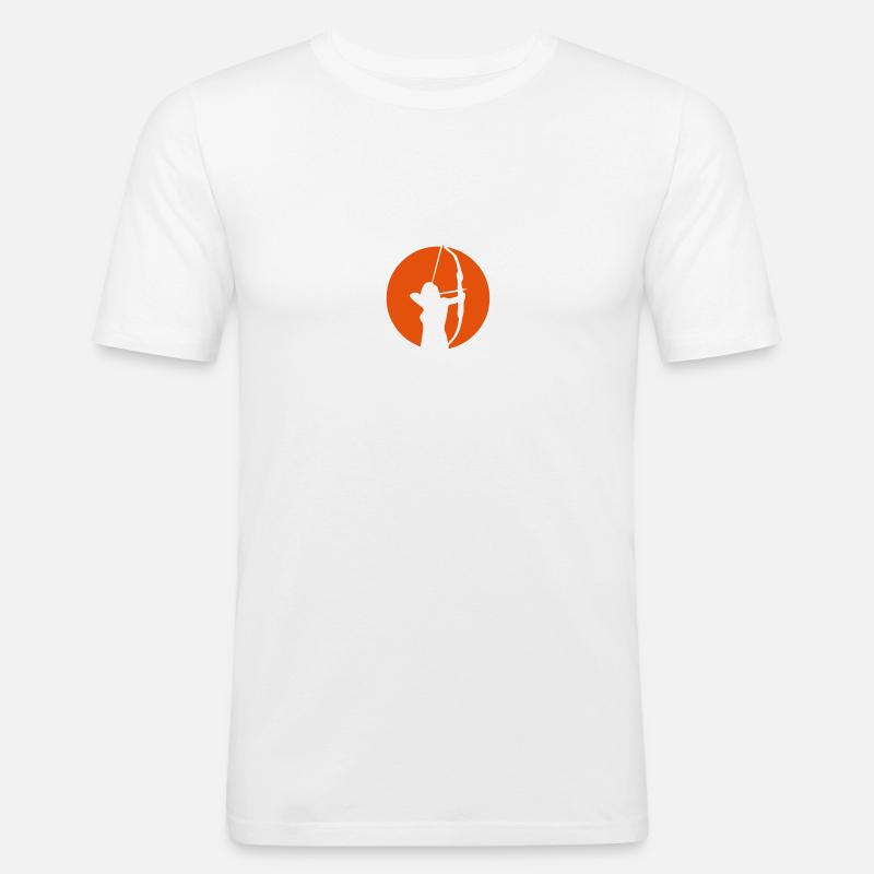Bogenschießen Bogenschießen Logo bogenschieben3 - Männer Slim Fit T-Shirt - undefined