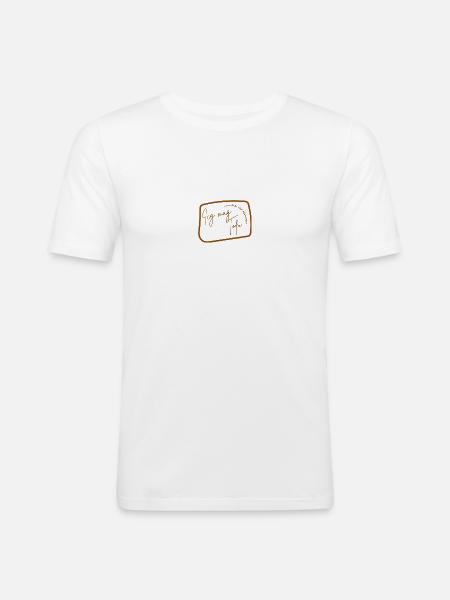Ich mag Tofu - Männer Slim Fit T-Shirt - Weiß