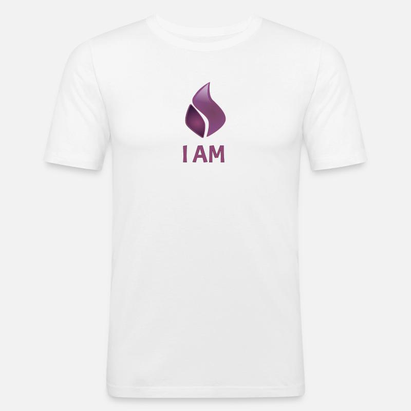 ICH BIN ICH BIN - Männer Slim Fit T-Shirt - Weiß