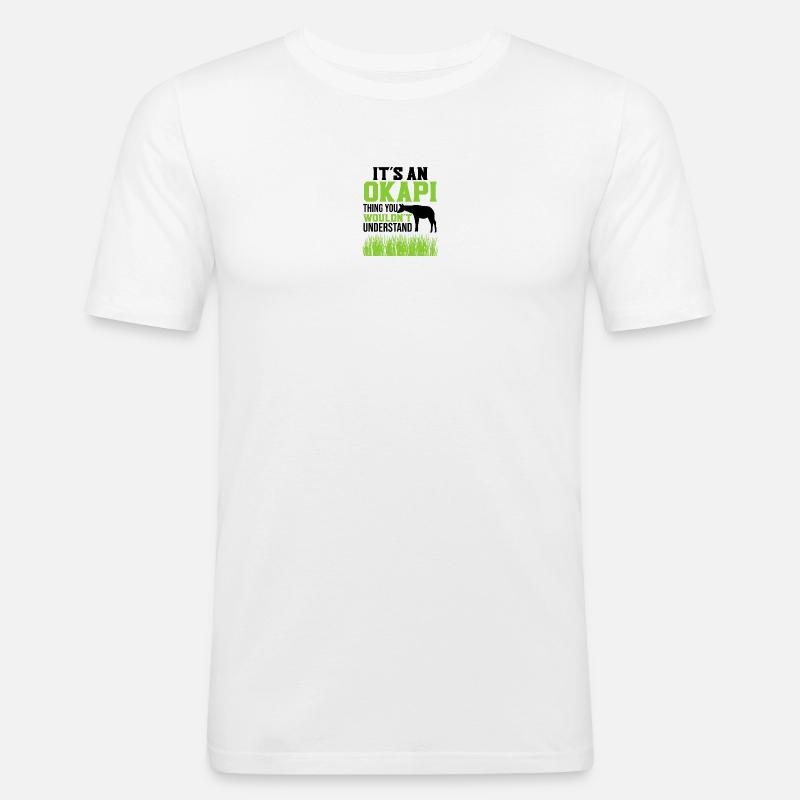 Ist ein Okapi - Männer Slim Fit T-Shirt - Weiß