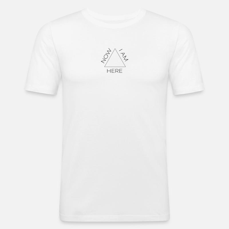 now i am here #2 - Männer Slim Fit T-Shirt - Weiß