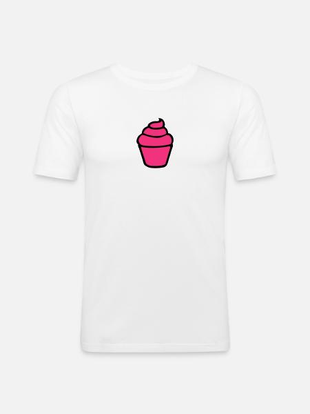 cupcake - Men's Slim Fit T-Shirt - white