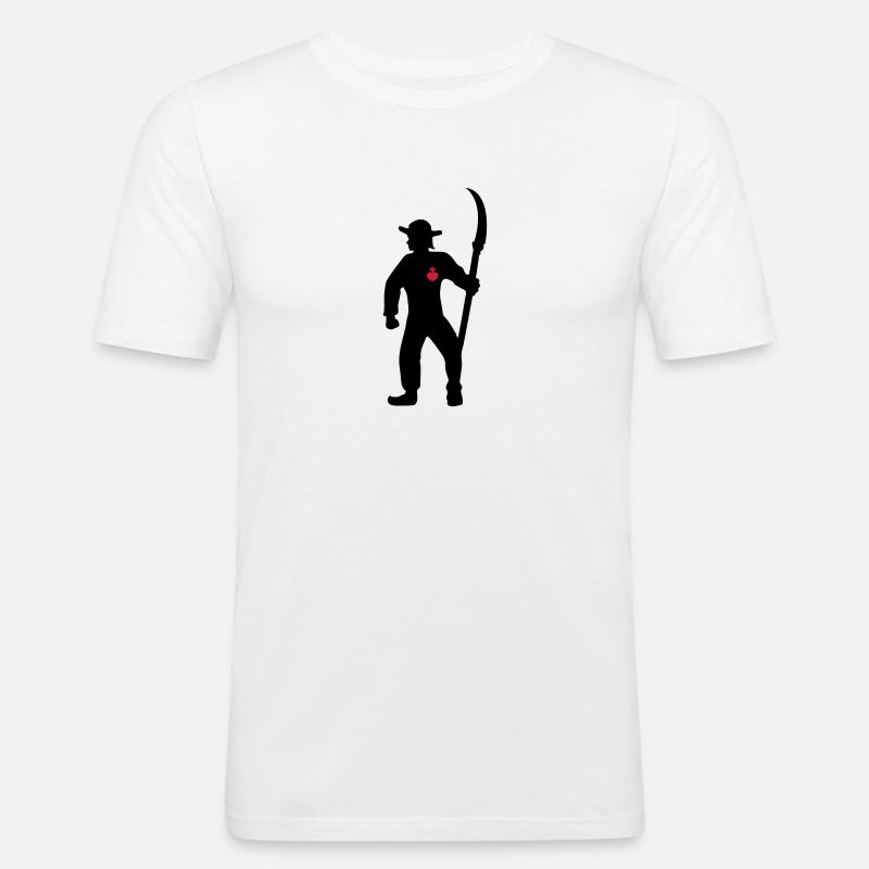 Bauer Bauer aus der Vendée - Männer Slim Fit T-Shirt - Weiß