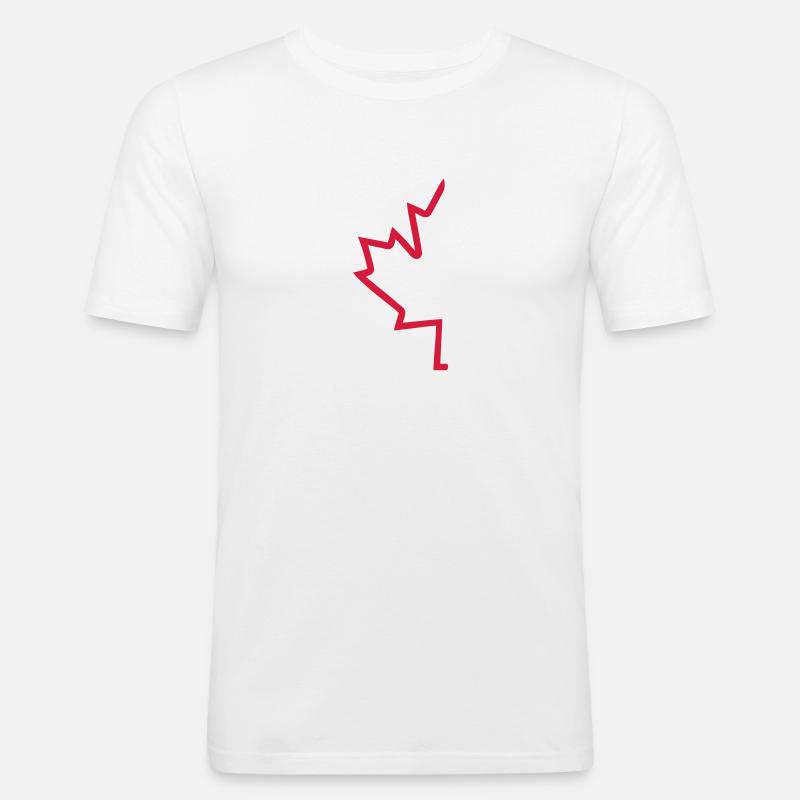 Kanada - Männer Slim Fit T-Shirt - Weiß