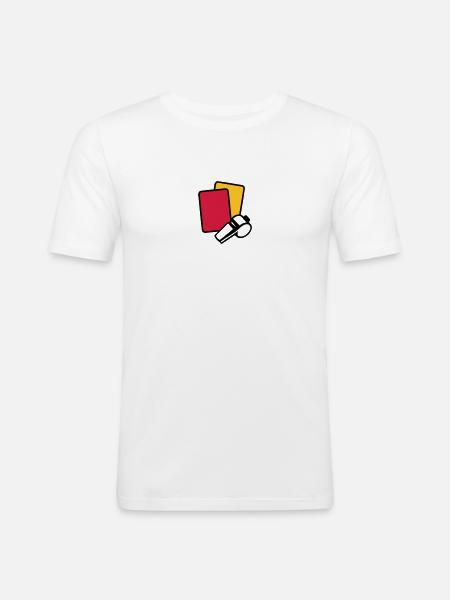 Arbitre - T-shirt près du corps Homme - blanc