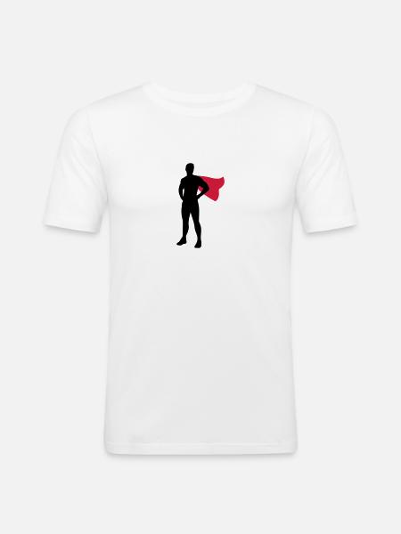 Superhero - Männer Slim Fit T-Shirt - Weiß