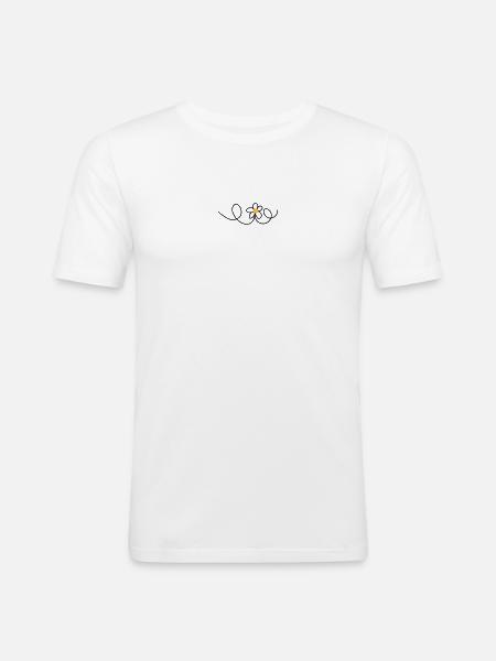 flower - Men's Slim Fit T-Shirt - white