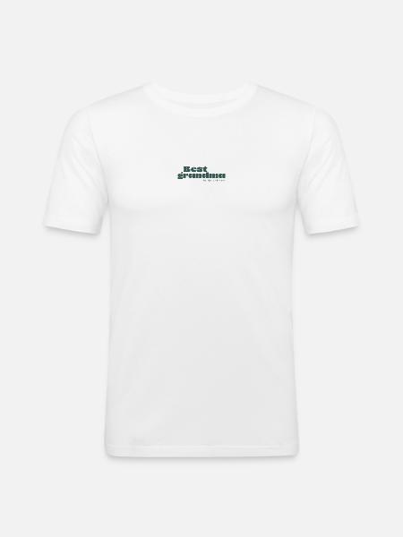 Beste Oma im Universum - Männer Slim Fit T-Shirt - Weiß