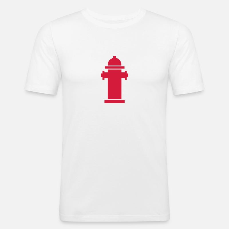 hydrant - Männer Slim Fit T-Shirt - Weiß