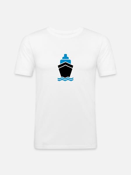 Schiff - Männer Slim Fit T-Shirt - Weiß