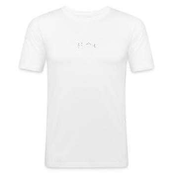 Heartbeat mountain - Men's Slim Fit T-Shirt - white - Front - Nik (191cm)