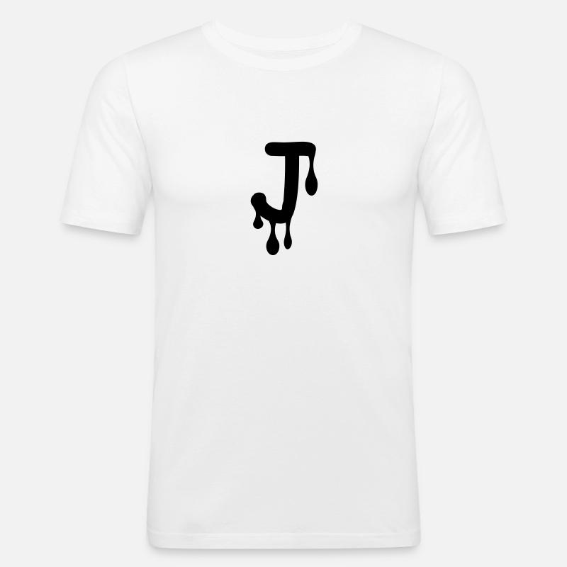 j_comic_graffiti - Männer Slim Fit T-Shirt - Weiß