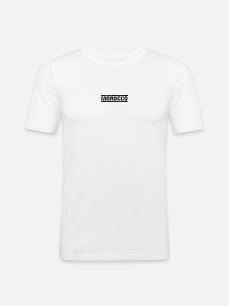 Morocco - Men's Slim Fit T-Shirt - white